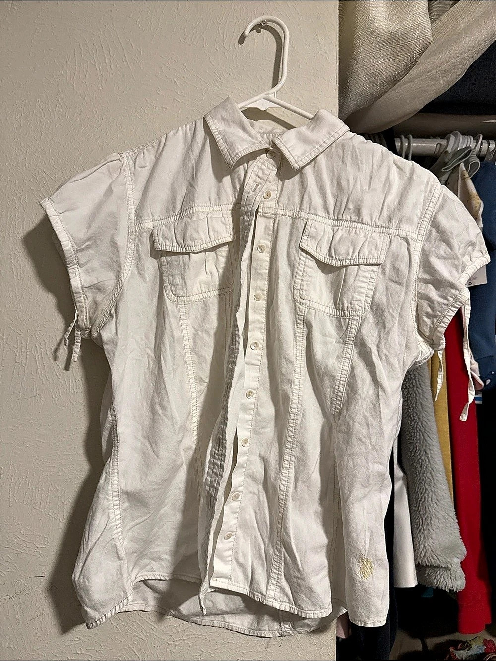 U.S. Polo Assn. White Short Sleeve Button Down Shirt